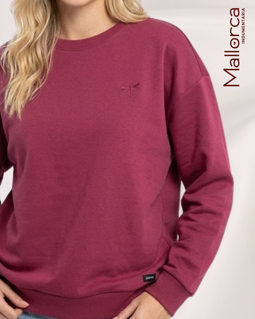 Buzo Casual Color Burdeos